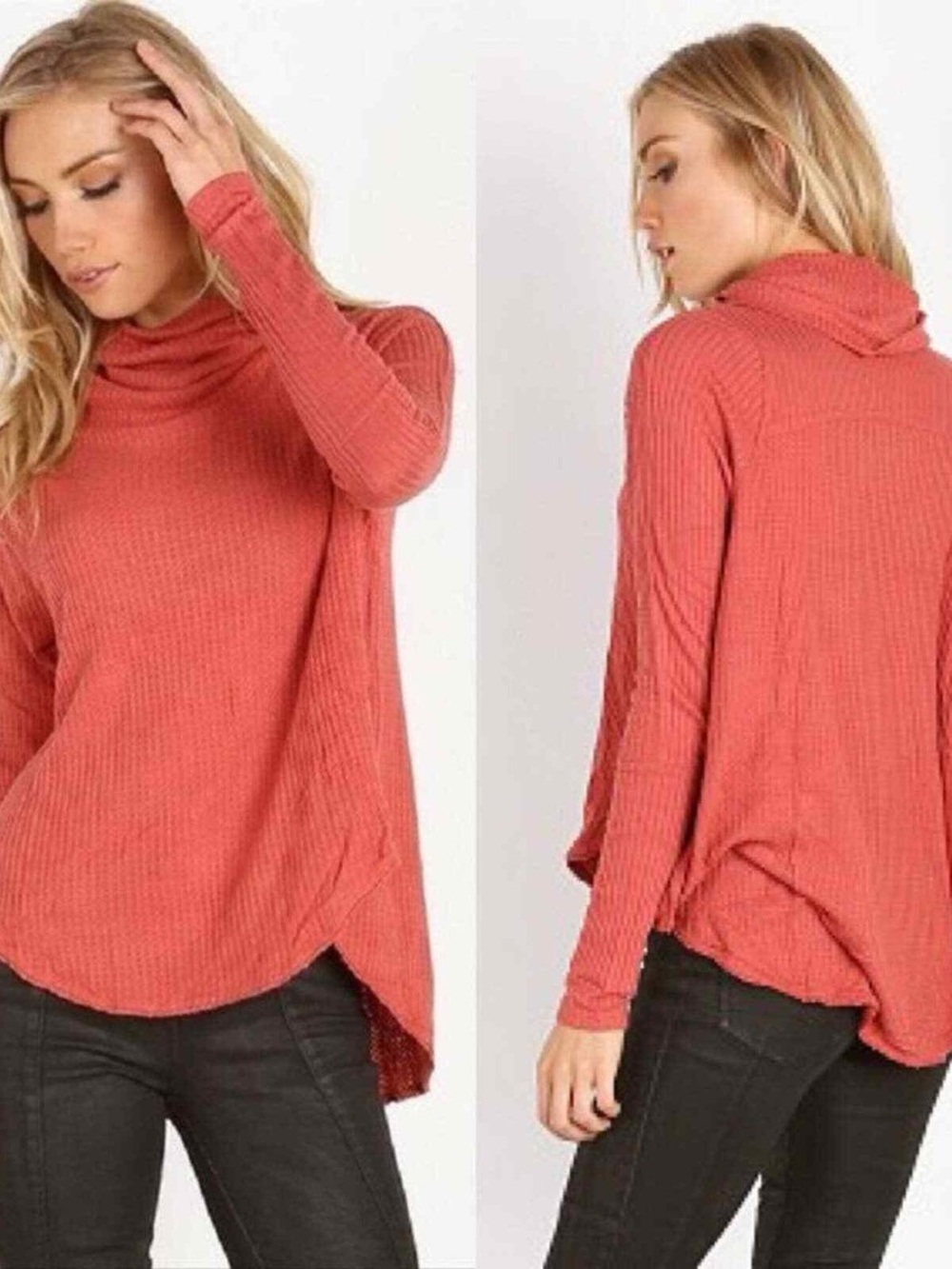 Free People Kristina long sleeve Thermal - coral